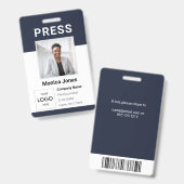Pers Logo Foto Professionele Badge (Voor- en achterkant)