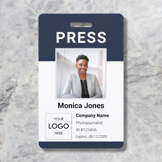 Pers Logo Foto Professionele Badge