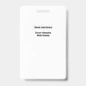 PERS PASFOTO I.D. Badge (Achterkant)