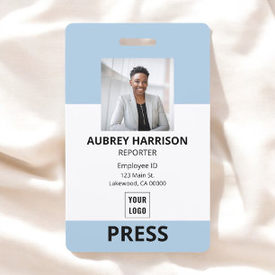Pers Personeelskaart Eenvoudig Bedrijfsfoto Badge
