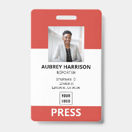 Pers Personeelskaart Eenvoudige Zakelijke Foto-ID Badge