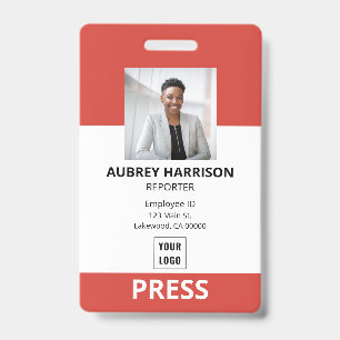 Pers Personeelskaart Eenvoudige Zakelijke Foto-ID Badge