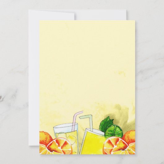 Pers van liefde limonade citroen citrus bruids par kaart (Achterkant)