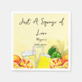 Pers van liefde limonade citroen citrus bruids par servet (Voorkant)