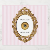 Pers voor Mousserende Wijn | roze strepen Sparkling Wijnetiket (Enkel label)