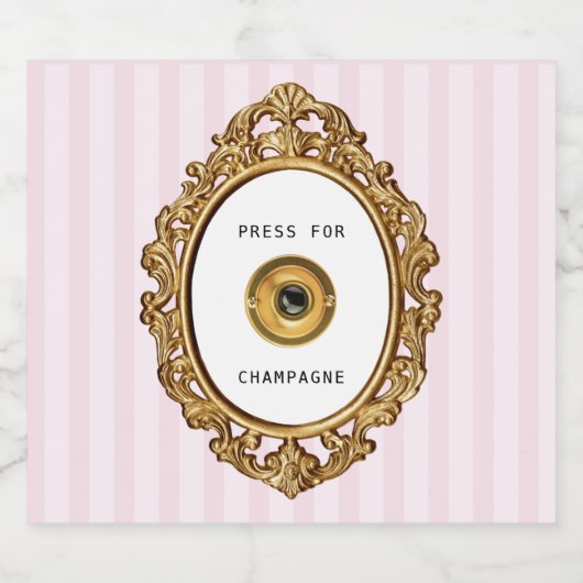 Pers voor Mousserende Wijn | roze strepen Sparkling Wijnetiket (Enkel label)