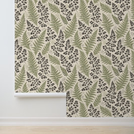 Persarchief met geperste varens Vintage Botanicals Behang