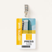 Persbalkcode, Logo gele id Badge (Voorkant met clip)