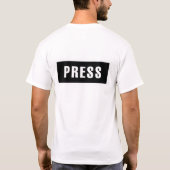 Persbericht voor journalisten t-shirt (Achterkant)