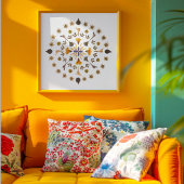 Persbloem Botanische Mandala Kunst Poster