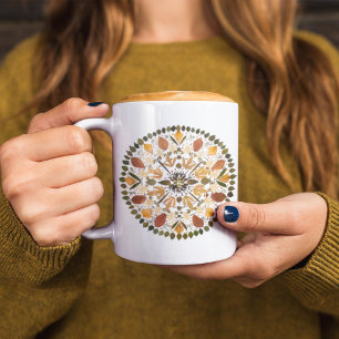 Persbloem Mandala herfst botanische bloem Mok