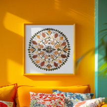 Persbloem Mandala l Herfst Botanische Bloem