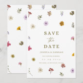 Persbloem save the date uitnodiging (Voorkant / Achterkant)