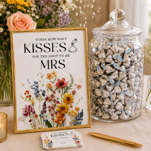 Persbloemen Veldbloem Hoeveel Kusjes Bord Poster