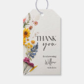 Persbloemen Wildbloemen Baby Shower Labels Cadeaulabel (Voorkant)