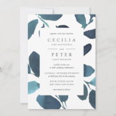 Persbotanische trouwkaart | Azure Kaart (Voorkant)