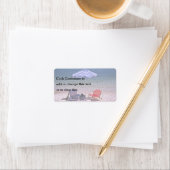 Perscène met ruststoelen etiket (Insitu)