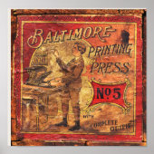 persdruk over Baltimore rail Poster (Voorkant)