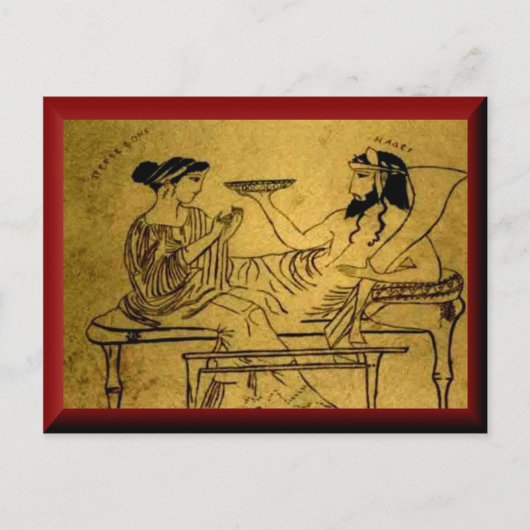 Persefone en Hades Briefkaart (Voorkant)