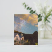 Perseid Meteor Shower en Chapel op de Briefkaart (Staand voorkant)