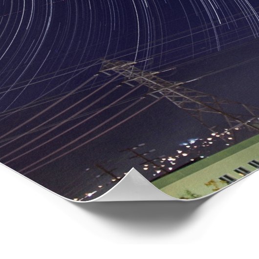 Perseid Meteor Shower Star Trail Poster (Hoek)
