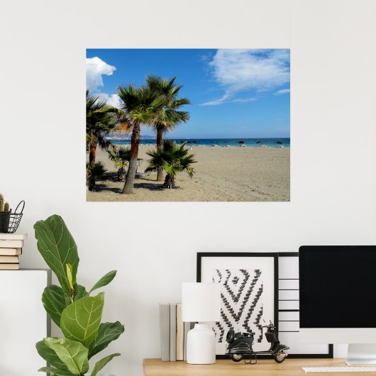Persen en palmen op Puerto Banus Poster (Thuiskantoor)