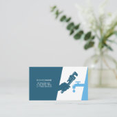 Persen in de hand van loodgieter visitekaartje (Staand voorkant)