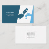 Persen in de hand van loodgieter visitekaartje (Voorkant / Achterkant)