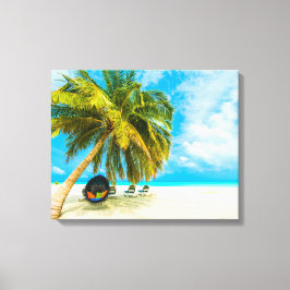 Persen op Maldiven canvas druk 1 Afdruk