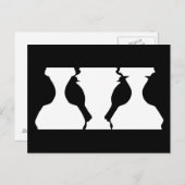 Persen van vogels of vassen optische illusie achte briefkaart (Voorkant / Achterkant)