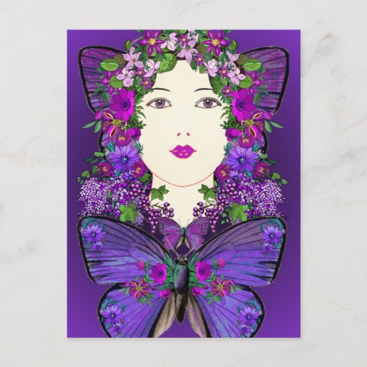 Persephone and Butterfly Briefkaart (Voorkant)