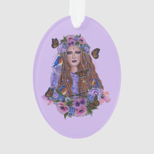 Persephone godin spring butterflies van Renee L Ornament (achterkant)