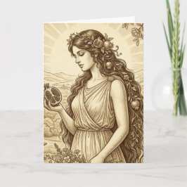 Persephone Greek Goddess Greeting Card Kaart