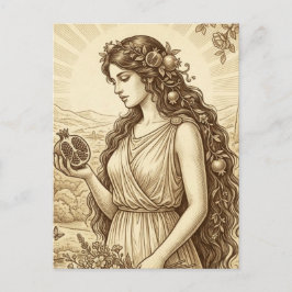 Persephone Griekse Godin Ansichtkaart Briefkaart