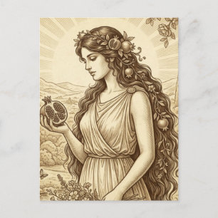 Persephone Griekse Godin Ansichtkaart Briefkaart