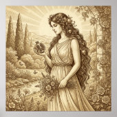 Persephone Griekse mythologie Poster (Voorkant)