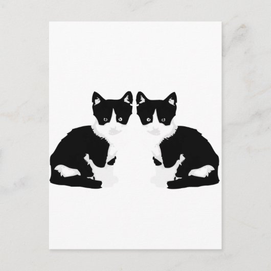 persephone&hades "tuxedo cat" briefkaart (Voorkant)