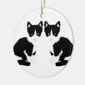 "persephone&hades" tuxedo kattenversiering keramisch ornament (Links)