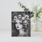 Persephone in zwart-wit briefkaart (Staand voorkant)