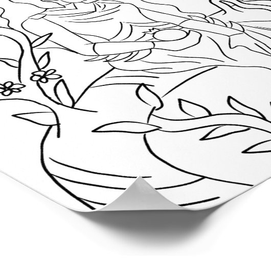 Persephone Kleurplaat Print (Hoek)