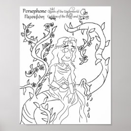 Persephone Kleurplaat Print