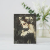 Persephone Koningin van de onderwereld Gothic Briefkaart (Staand voorkant)