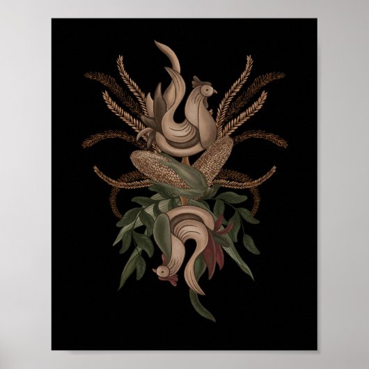 Persephone’s Cockerel. Oogstcyclus Poster (Voorkant)