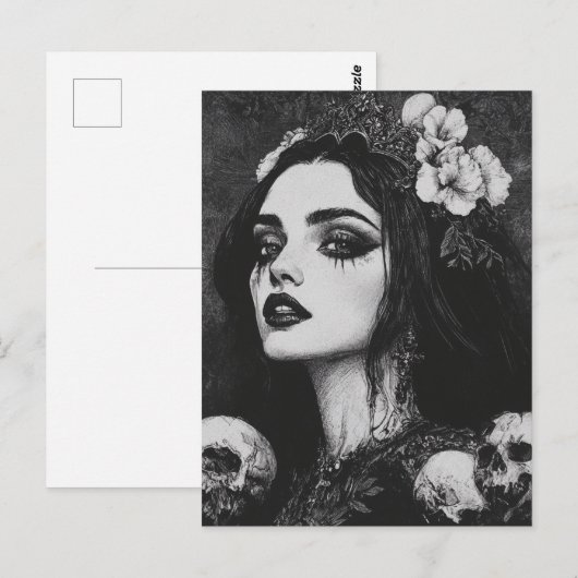 Persephone zwart en wit briefkaart (Voorkant / Achterkant)