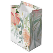 Perserij Groene Waterverf Bloemen MEDIUM Bags Medium Cadeauzakje (Voorkant Gekanteld)