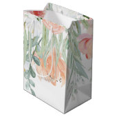 Perserij Groene Waterverf Bloemen MEDIUM Bags Medium Cadeauzakje (Achterkant Gekanteld)