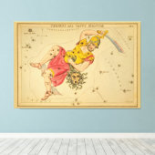 Perseus - Astronomisch Star Chart Afbeelding Canvas Afdruk (Insitu (Houten vloer))