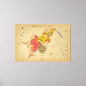 Perseus - Astronomisch Star Chart Afbeelding Canvas Afdruk (Voorkant)
