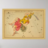 Perseus -  Astronomisch Star Chart Afbeelding Poster (Voorkant)