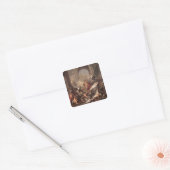 Perseus, beschermd door Minerva Vierkante Sticker (Envelop)